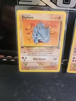 Pokemon Jungle 1st Edition Rhydon 45/64 & 1st Edition Rhyhorn 45/64 Vintage LP - Image 2