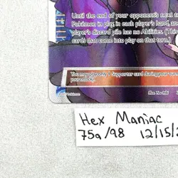 Hex Maniac 75a/98 Trainer Supporter Alternate Art Ancient Origins Pokemon TCG NM - Image 3
