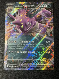 Team Rocket’s Nidoking EX Pokemon Destined Rivals 119/182 Double Rare Holo MINT - Image 1