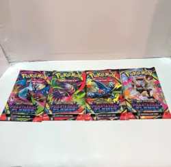 Pokemon TCG Mega Evolution Phantasmal Flames Booster Pack Art Set 4 Sealed New - Image 1