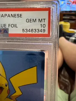 PSA 10 UBER RARE Pokemon Pikachu Meiji Promo Blue Foil Rare Japanese 2000 PSA 10 - Image 4