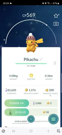 Shiny Pikachu Beanie Hat Pokemon Christmas Costume - Image 1