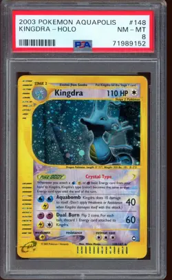 2003 Pokemon Crystal Kingdra Aquapolis Rare Holo #148 PSA 8 NM-MT - Image 1