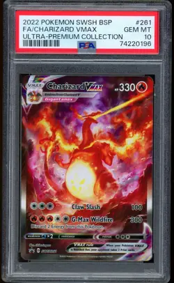 2022 Pokemon Charizard VMAX Ultra Premium Collection Full Art BSP #261 PSA 10 - Image 1