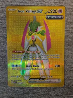 Pokemon TCG Iron Valiant EX 261/182 Hyper Rare Holo - DC20 - Image 1