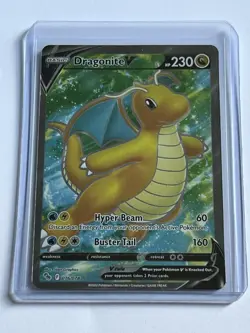 Dragonite V 76 / 78 Pokemon GO 2022 Near Mint Full Art Holo Ultra Rare - Image 1