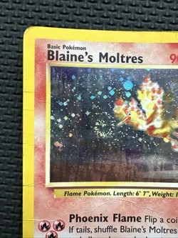 Blaine's Moltres 1/132 Gym Heroes Holo Rare English Pokemon WOTC HP - Image 2