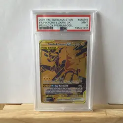 2021 POKEMON SM BLACK STAR PROMO #SM248 FULL ART/PIKACHU & ZEKROM GX PSA 9 - Image 1