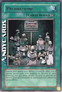 PROIBIZIONE • (Prohibition) • Rara • SDF IT039 • Unl • YUGIOH! • ANDYCARDS - Image 1