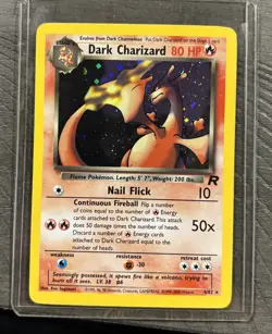 Pokemon TCG Dark Charizard 4/82 Holo Rare Card Team Rocket LP - Image 1