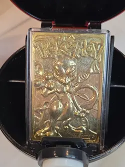 Pokemon Mewtwo & Poliwhirl 23k Gold Plated Card 1999 Nintendo COA Burger King - Image 4