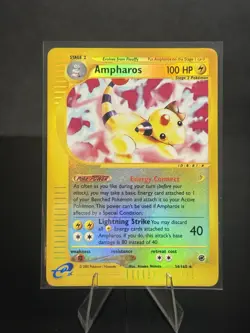 Ampharos Reverse Holo Rare Expedition 34/165 Pokemon Card LP 2002 - Image 1