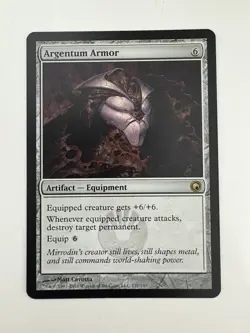 Argentum Armor MTG Magic the Gathering Card NM Near Mint SOM - Image 1