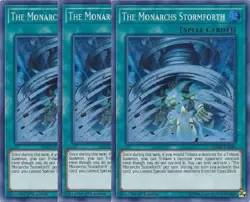 Yugioh The Monarchs Stormforth x 3 - 1st Edition Super Rare NM - Free Holo Card - Image 1