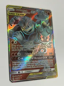 Marshadow & Machamp GX (198/214) Unbroken Bonds Tag Team Full Art Pokemon Card! - Image 1