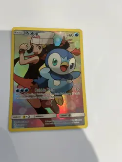 Pokemon TCG Piplup Holo Secret Rare Card Cosmic Eclipse 239/236 - Image 1