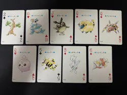 Pokemon Silver Playing Cards 1999 x9 Bundle Silver/Gold Back Poker cards NM - Image 1