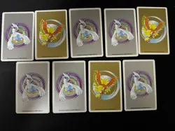 Pokemon Silver Playing Cards 1999 x9 Bundle Silver/Gold Back Poker cards NM - Image 2