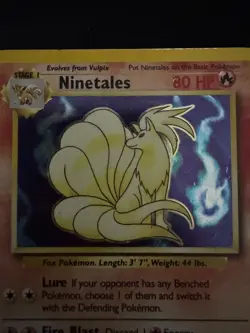 Ninetales 12/102 Base Set 1999 WOTC Holo Rare Pokemon Card - MP - Image 2