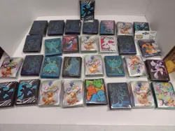 Pokemon Plastic Card Sleeves Lot Of 30 Evee Charizard Zekrom Destined Rivals New - Image 1