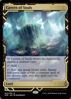 MTG English Cavern of Souls NM Normal Zendikar Rising Expeditions - Image 1