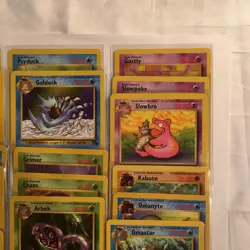 Vintage Pokemon Card Lot Fossil Set 30+ TCG WOTC Uncommon Common 1999 Sleeved NM - Image 2