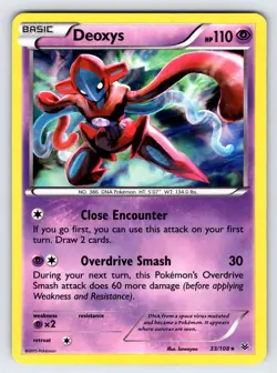 Deoxys 33/108 2015 XY Roaring Skies Pokemon Card TCG Nintendo Holo Rare - Lp - Image 1