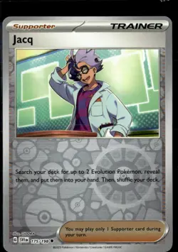 Pokemon Jacq 175/198 Scarlet Violet Base Reverse Holo Uncommon 2 Card Lot - Image 1