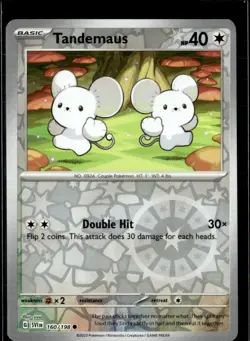 Pokemon Tandemaus 160/198 Scarlet Violet Base Reverse Holo Common 2 Card Lot - Image 1