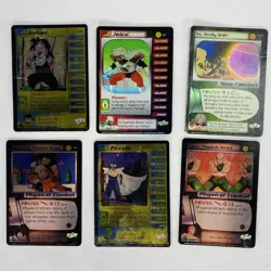 Lot of 6 Foil Dragon Ball Z Cards Holo DBZ 2000 Gohan Piccolo Jeice - Image 1