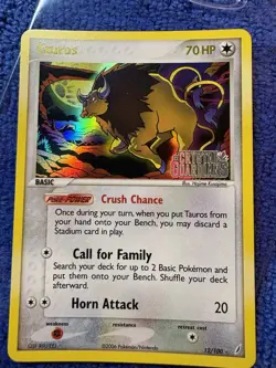 Tauros Reverse Foil Pokemon EX Crystal Guardians #12 2006 - Card # Dp 009 - Image 1