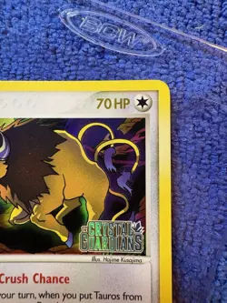 Tauros Reverse Foil Pokemon EX Crystal Guardians #12 2006 - Card # Dp 009 - Image 3
