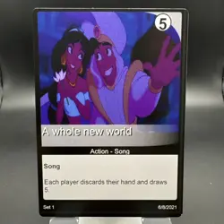 Disney Famous Lorcana TCG Test Card A While New World - Image 1