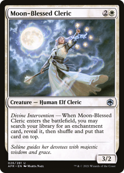 Moon-Blessed Cleric #26 (Foil) (MP) Forgotten Realms AFR Magic MTG - Image 1