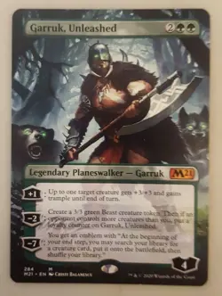1x Garruk, Unleashed Borderless Core Set 2021 M21 Magic the Gathering NM - Image 1