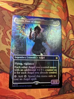 MTG Giada, Font of Hope Borderless R Foil #298 FDN Foundations NM - Image 1
