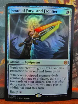 FOIL Sword of Forge and Frontier - MTG Phyrexia: All Will Be One - LP - Image 1