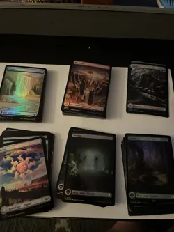 Lot Of 117 Full Art Foil Basic Lands Magic The Gathering - Image 1