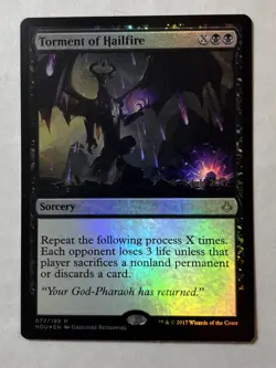 Torment of Hailfire X1 - NM - Hour of Devastation Promo Foil 8-9 July 2017 MTG - Image 1