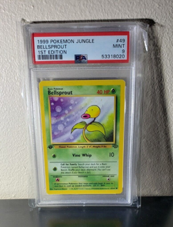 1999 POKEMON JUNGLE #49 BELLSPROUT 1ST EDITION PSA 9 MINT - Image 1