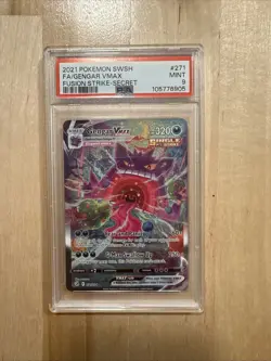 🔥Pokemon Gengar VMAX Fusion Strike Secret Rare Full Alt Art #271 PSA 9 Mint 🔥 - Image 1