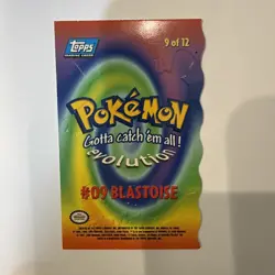 1999 Pokemon Topps Movie Edition Blastoise 9/12 Near Mint - Image 2