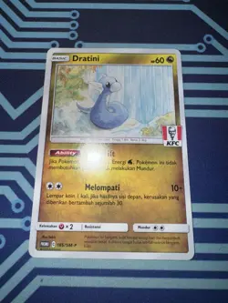 2020 Pokemon Indonesian Dratini KFC Promo 185/SM-P US Seller In-Hand MP - Image 1