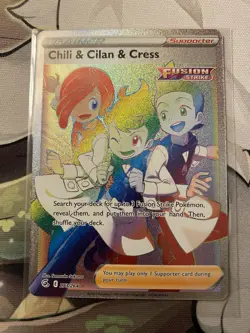 Pokemon TCG Chili & Cilan & Cress 273/264 Secret Rare Fusion Strike SWSH08 NM - Image 1