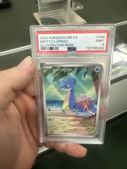 2025 Pokemon Dri En-Destined Rivals #194 Misty's Lapras Illustration Rare PSA 9 - Image 1