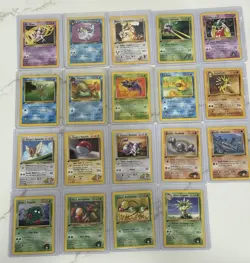 Pokemon Cards TCG Lot, First Editions Only, 19 Cards, 1 Rare Card - Image 1