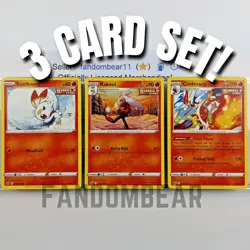 SCORBUNNY RABOOT CINDERACE SWSH Chilling Reign 3 CARD EVOLUTION SET 2021 Pokemon - Image 5