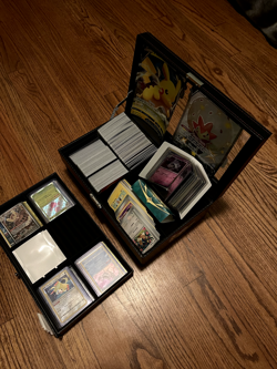 Pokemon Leather Box Bulk, Shiny, And Rare Cards With Mini Binders And Sleeves 820650807312 - Image 2