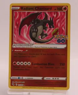 Radiant Charizard 011/078 (2022) Holo Rare Pokemon GO Card - Image 1
