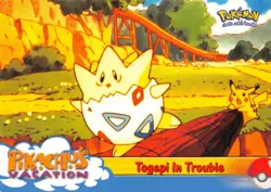 TOGEPI IN TROUBLE #45 - BLUE LOGO - NON-HOLO - TOPPS POKEMON CARD - Image 1